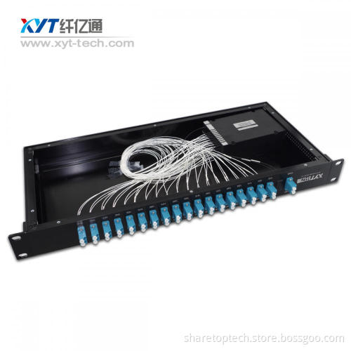 fiber optic equipment good quality CWDM module 16 channel cwdm mux demux single fiber 1U chassis new products
